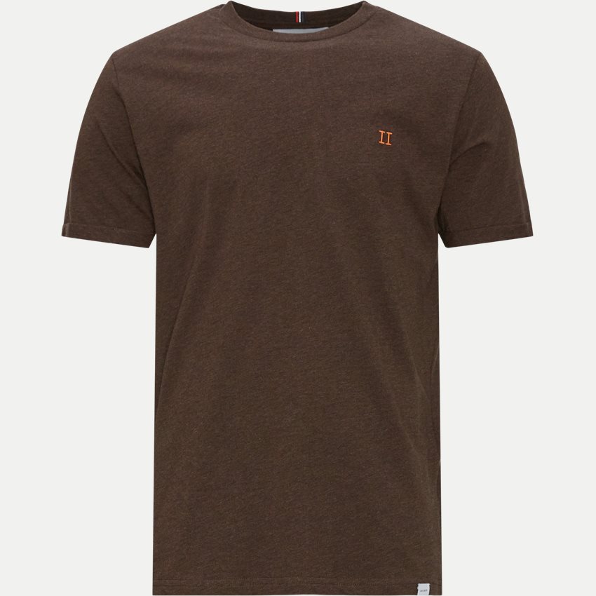 Les Deux T-shirts NØRREGAARD T-SHIRT LDM101008 COFFEE BROWN MEL/ORANGE